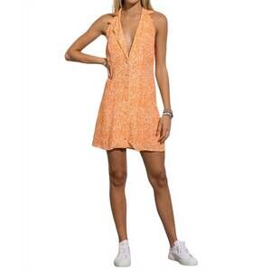 NEW LEVEE abigail spotted halter dress in spotted leopard print